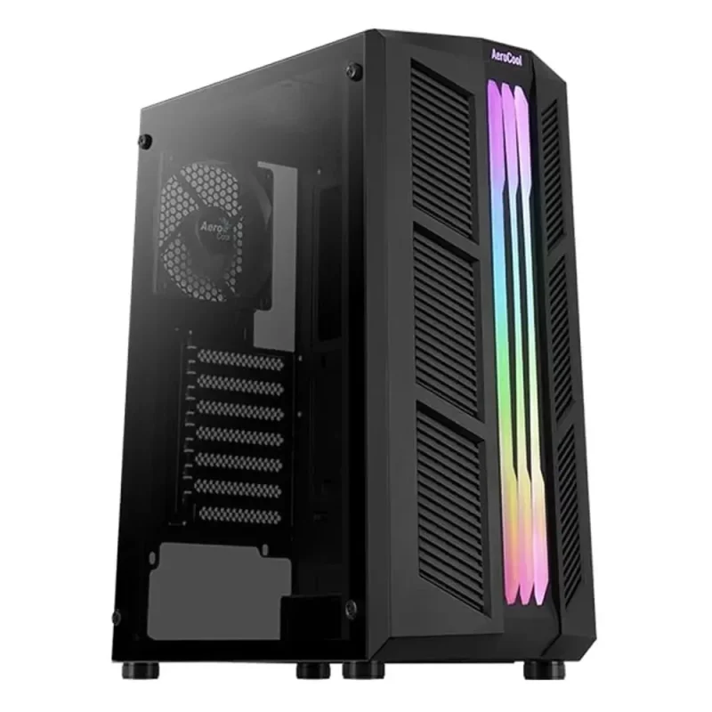 aerocool prime rgb atx mid tower black case