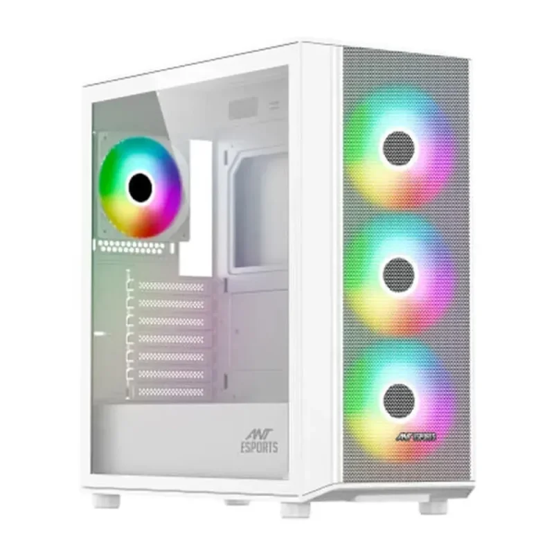 ant esports 411 air eatx mid tower white argb cabinet