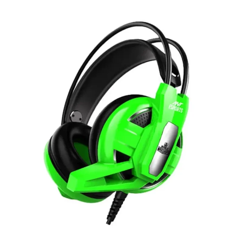 ant esports h520w wired gaming headset multi platform 3 5mm world of warships edition green