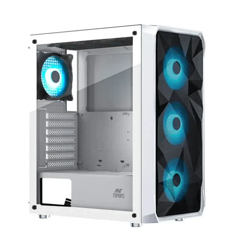 ant esports ice 112 argb white mid tower pc case