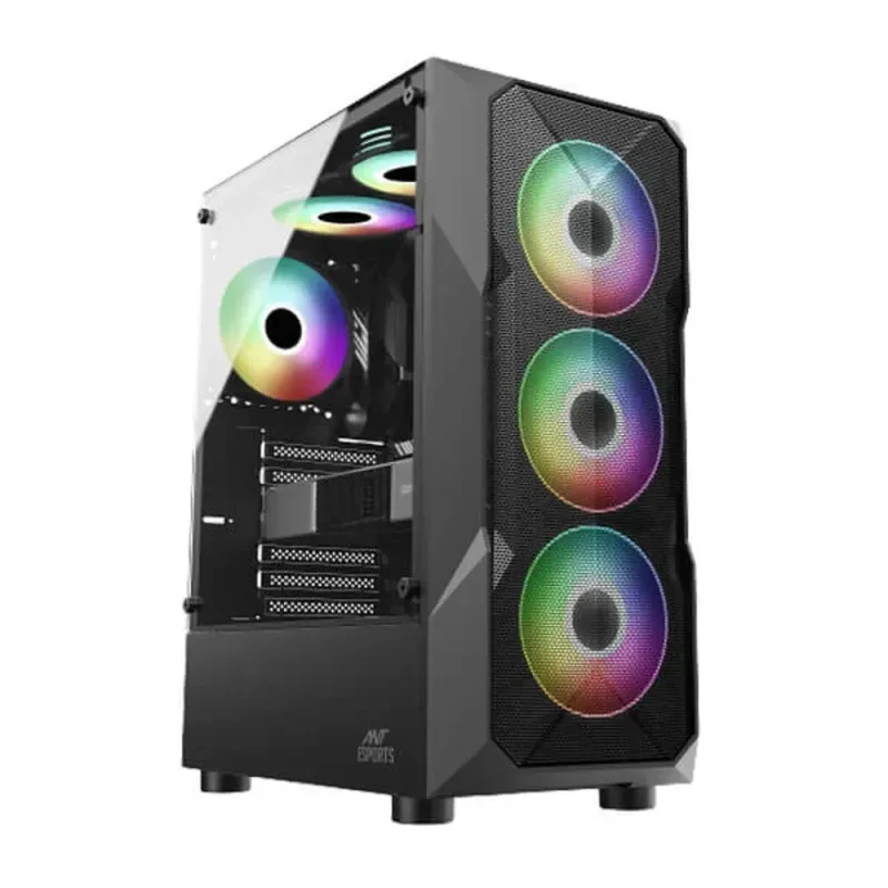 ant esports ice 300 v2 mesh mid tower pc case black