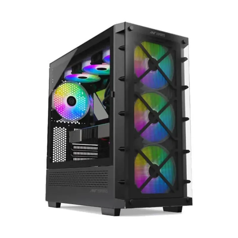 ant esports ice 5000 rgb eatx black mid tower case