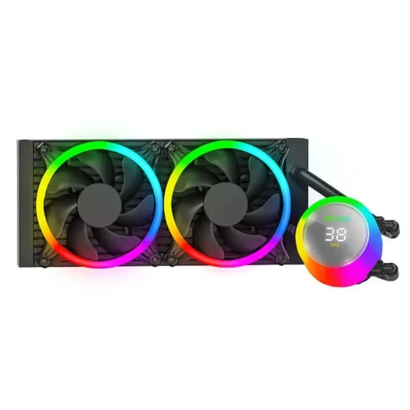 ant esports ice chroma 240mm argb cpu cooler black