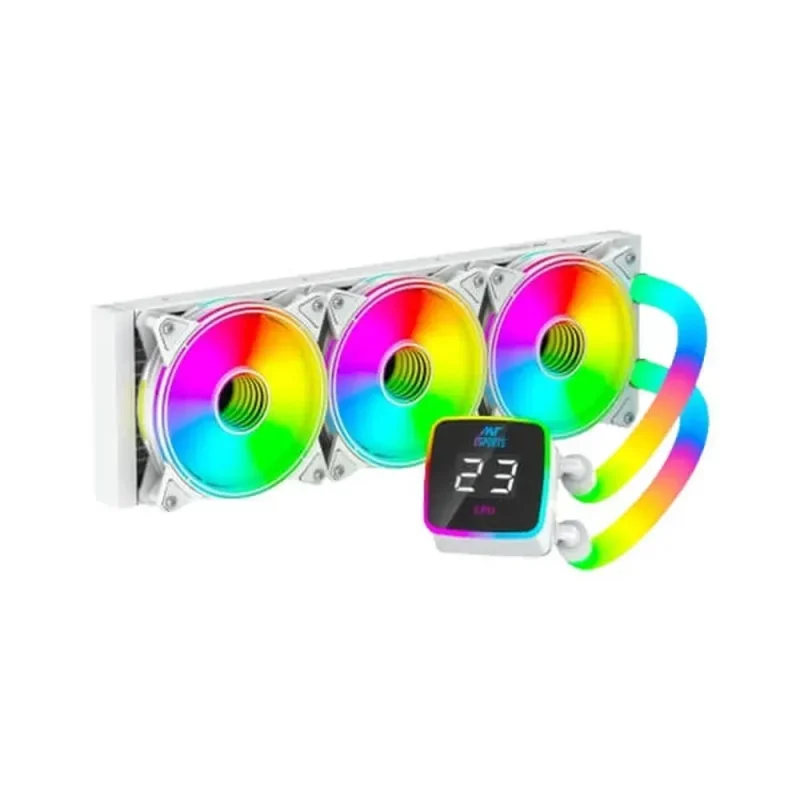 ant esports ice glow 360 argb white cpu liquid cooler