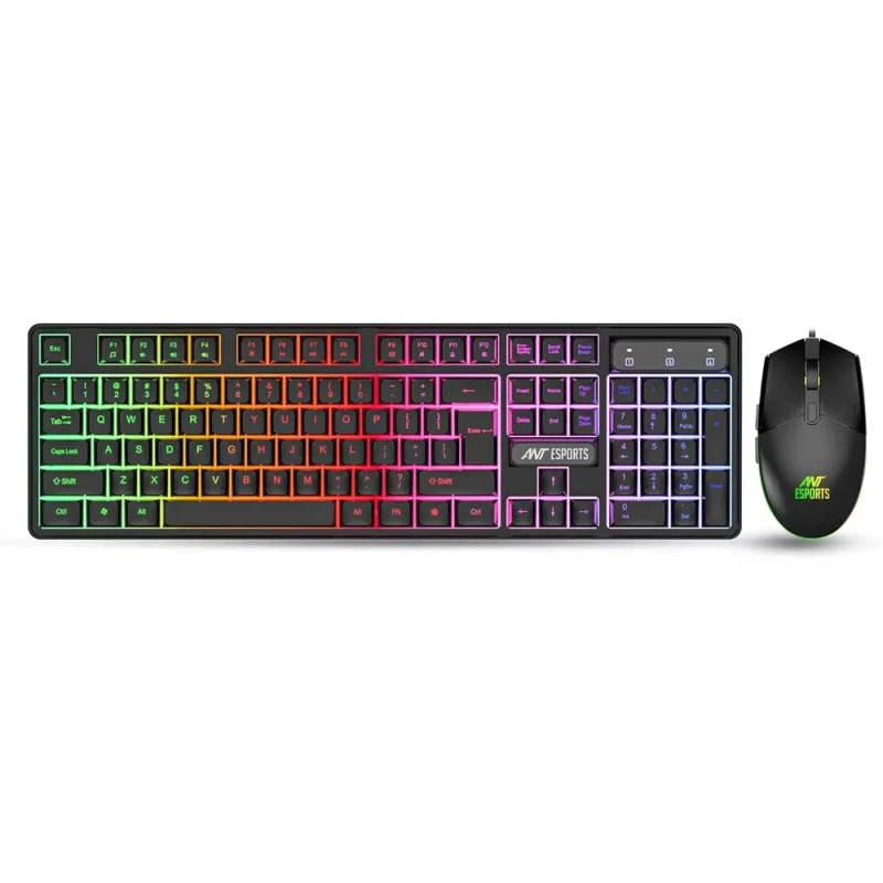 ant esports km1650 full size gaming keyboard mouse combo black