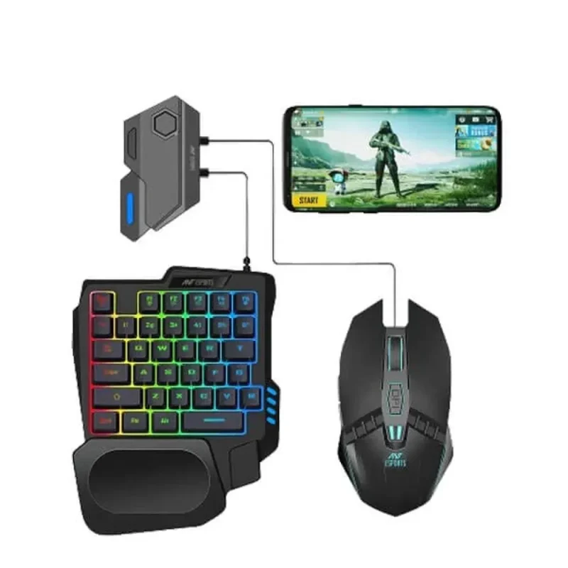 ant esports mg401 wireless 4 in 1 gaming combo black compact mobile setup