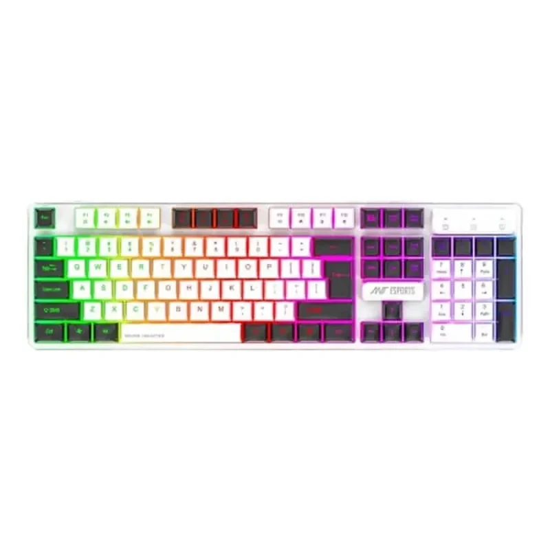 ant esports mk1700 wireless membrane gaming keyboard white