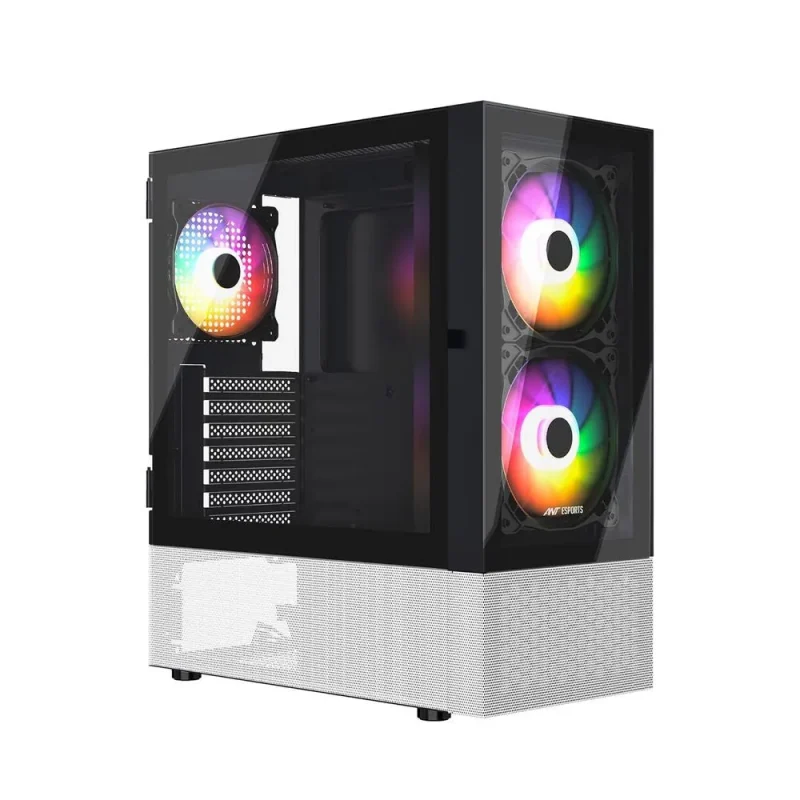 ant esports pepper 5f argb mid tower pc case black