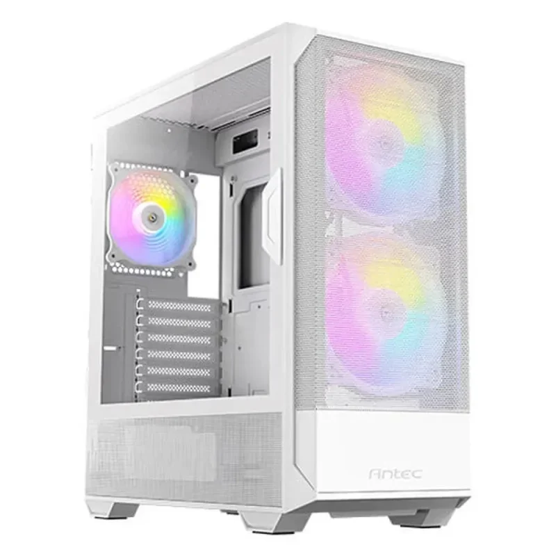 antec nx416l white argb mid tower atx cabinet