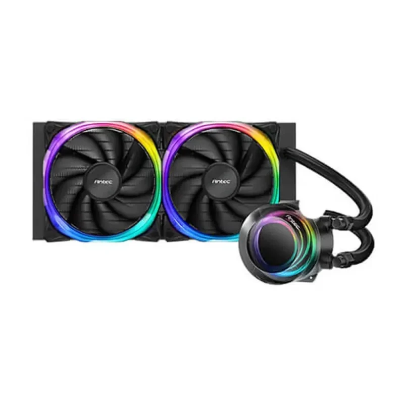 antec vortex 240 argb 240mm cpu liquid cooler black