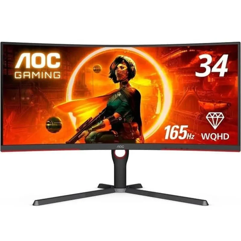 aoc cu34g3s 34 qhd 165hz 1ms gaming monitor with freesync