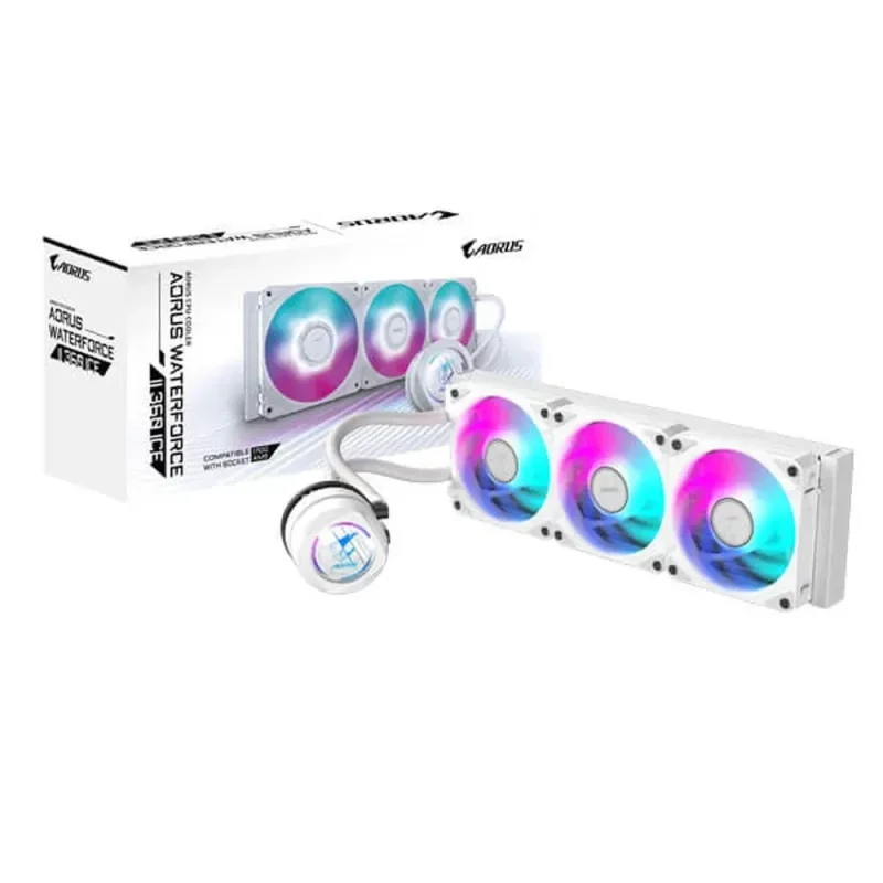 aorus waterforce ii 360 argb liquid cooler white