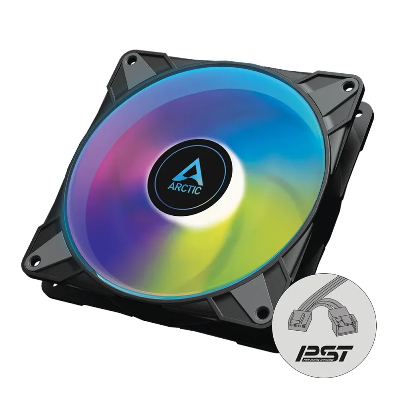 arctic p14 140mm argb pwm cpu fan black