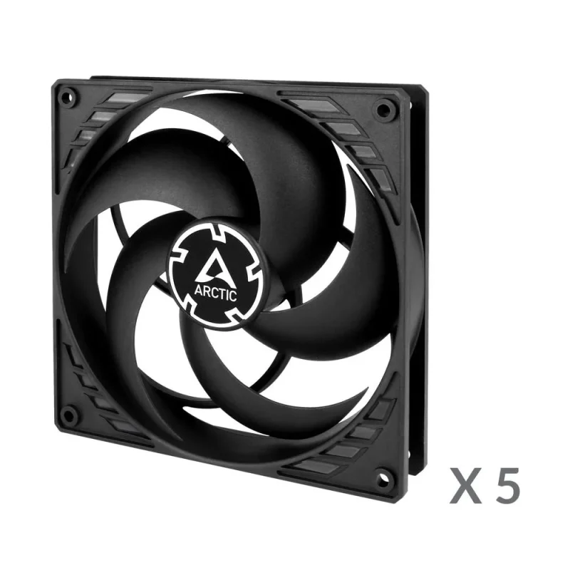 arctic p14 pwm 140mm black cabinet fans 5 pack