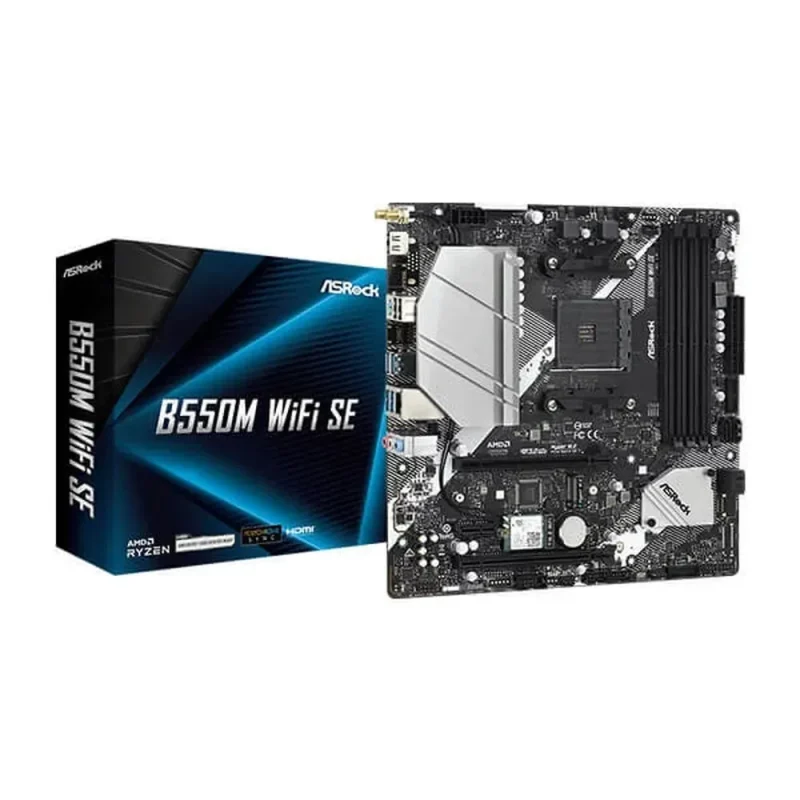 asrock b550m se wifi ddr4 amd motherboard