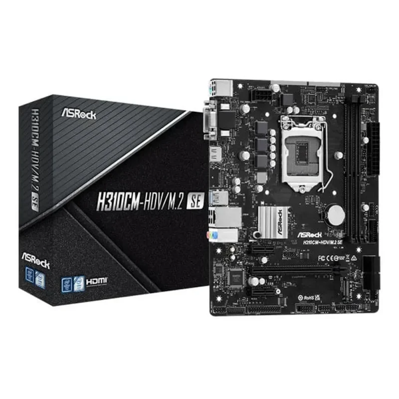 asrock h310cm hdv m 2 ddr4 intel motherboard