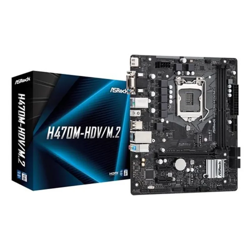 asrock h470 hdv m 2 ddr4 intel motherboard