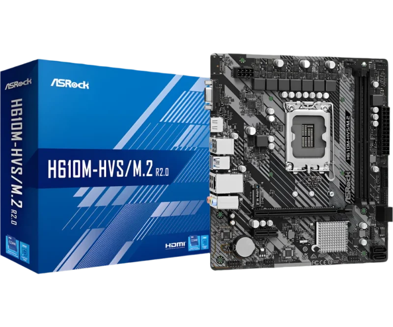 asrock h610m hvs m 2 ddr4 intel motherboard