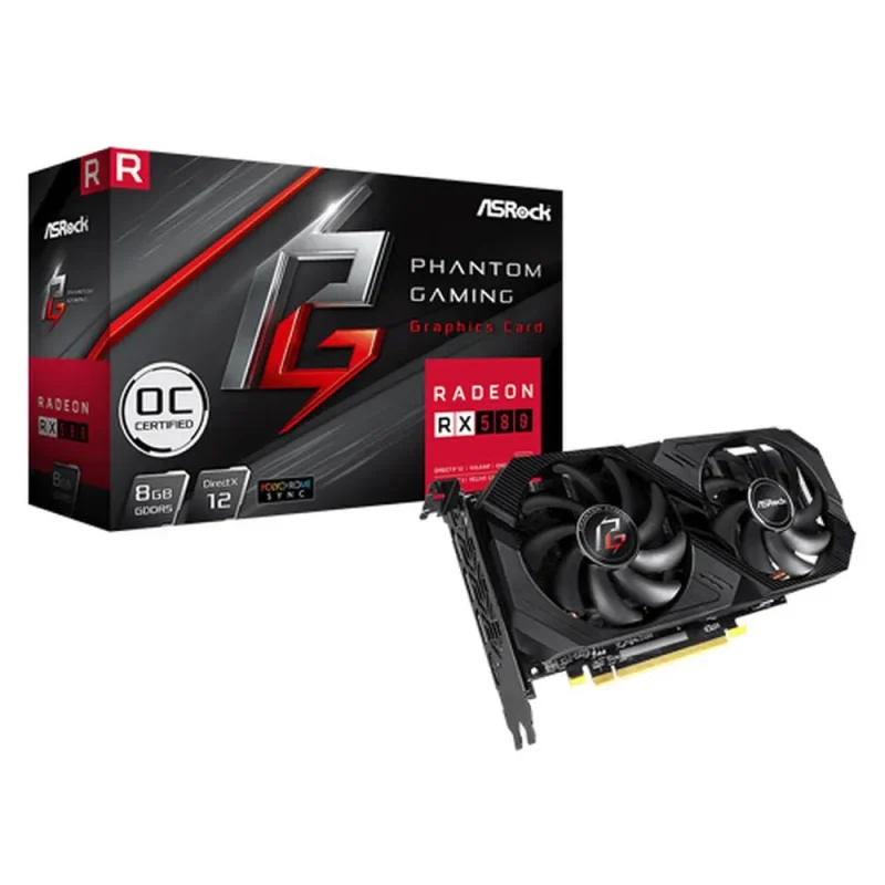 asrock radeon rx 580 phantom gaming u oc 8gb graphics card