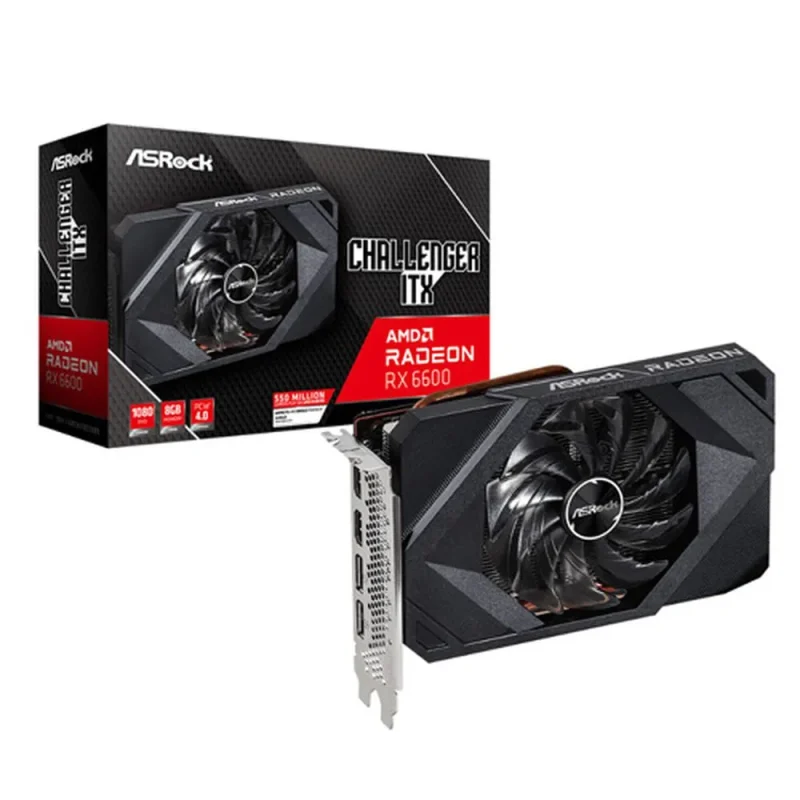 asrock radeon rx 6600 itx 8gb graphics card