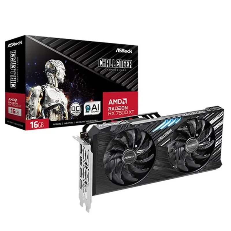 asrock radeon rx 7600 xt 16gb oc graphics card