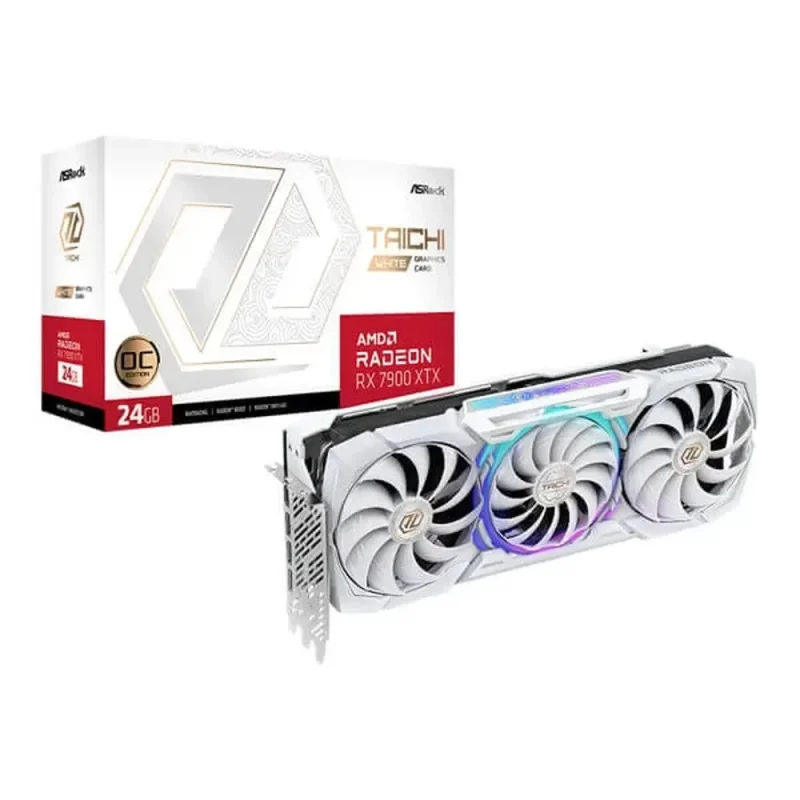 asrock radeon rx 7900 xtx taichi white oc 24gb graphics card