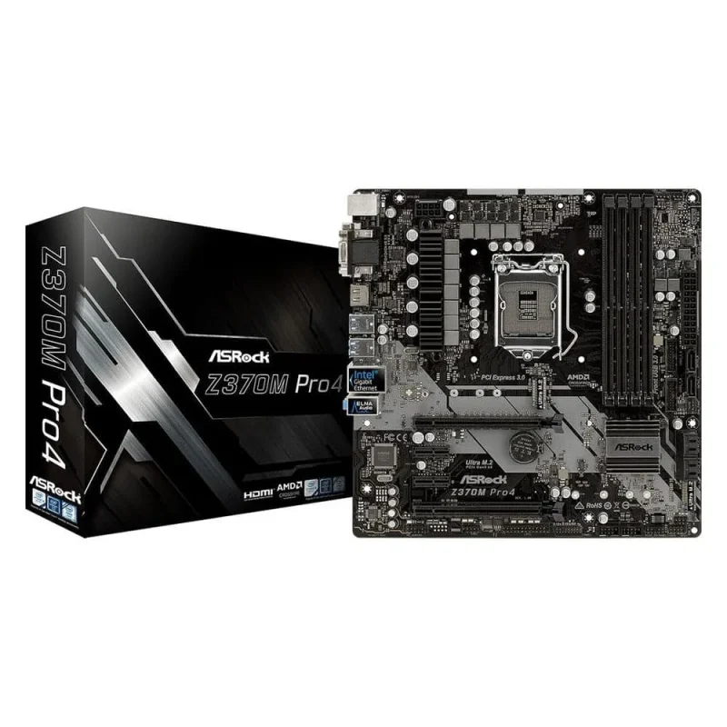 asrock z370m pro4 ddr4 intel motherboard