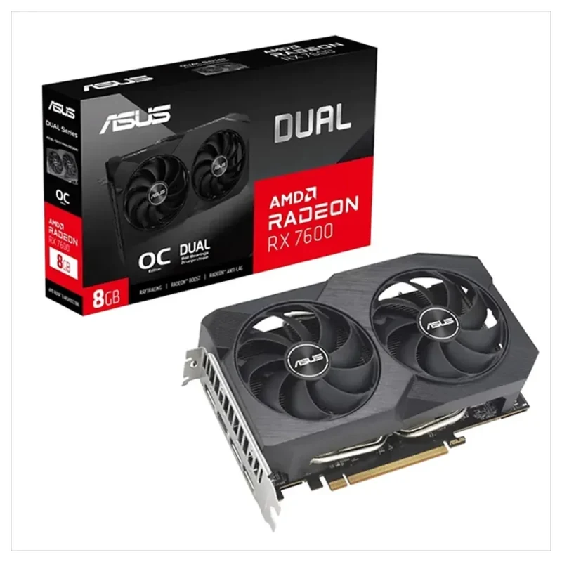 asus dual radeon rx 7600 v2 oc 8gb graphics card