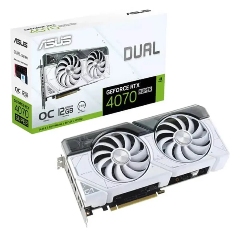 asus dual rtx 4070 super white oc 12gb gddr6x gpu