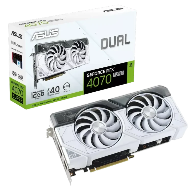 asus geforce rtx 4070 super 12gb white edition gpu