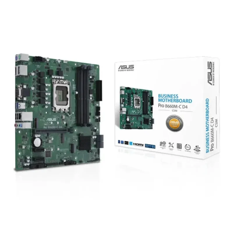 asus pro b660m c ddr4 intel motherboard