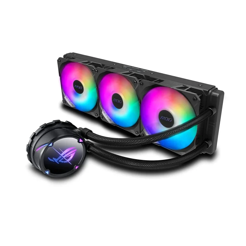 asus rog strix lc ii 360 argb liquid cooler black