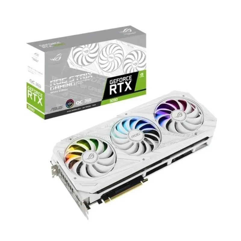 asus rog strix rtx 3090 oc 24gb white gpu