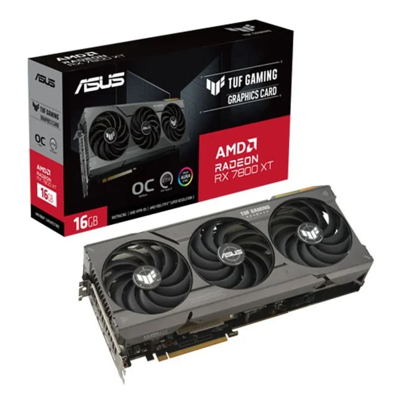 asus tuf gaming rx 7800 xt oc edition 16gb gpu