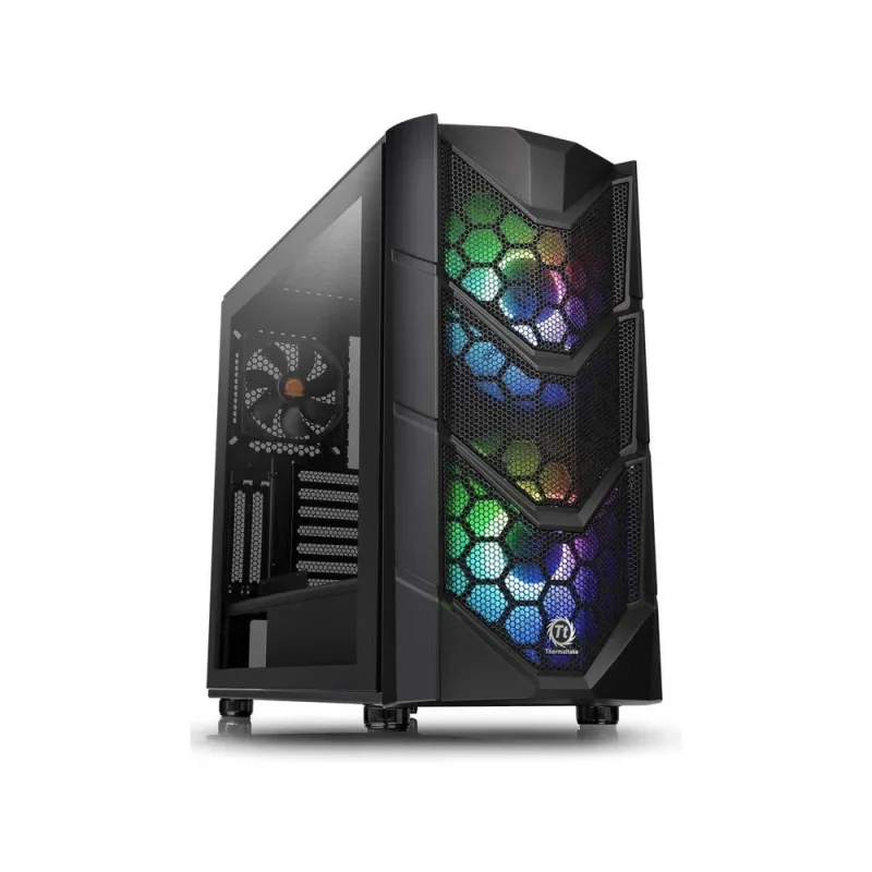 commander c36 argb mid tower case black thermaltake