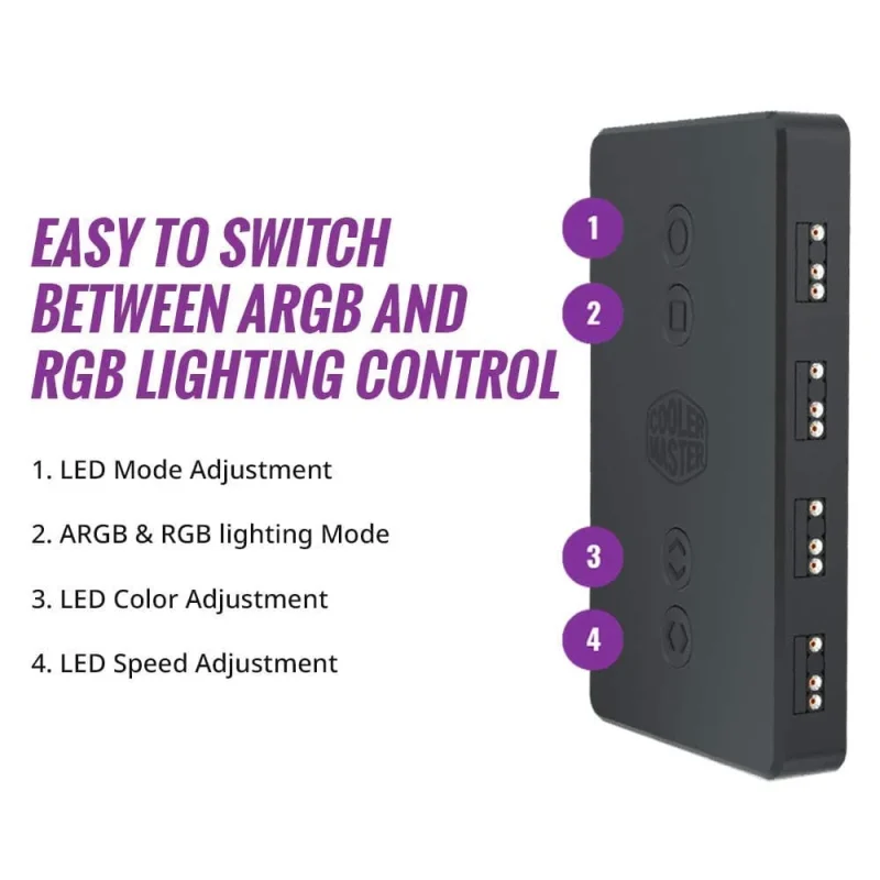 cooler master argb lighting controller sync control illuminate