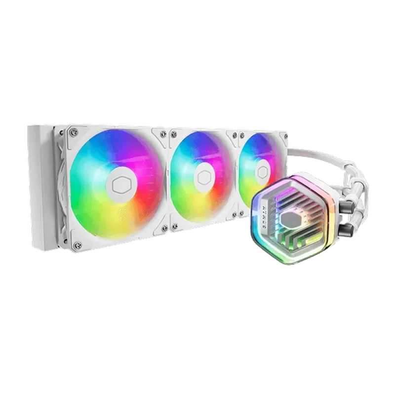 cooler master masterliquid 360 atmos argb white cpu cooler