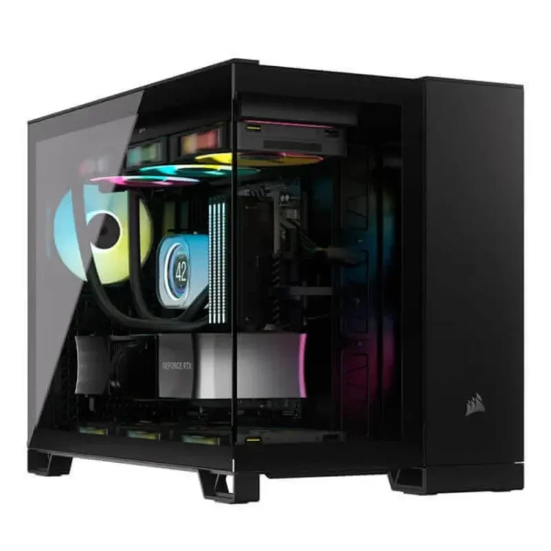 corsair 2500x dual chamber atx mid tower case black