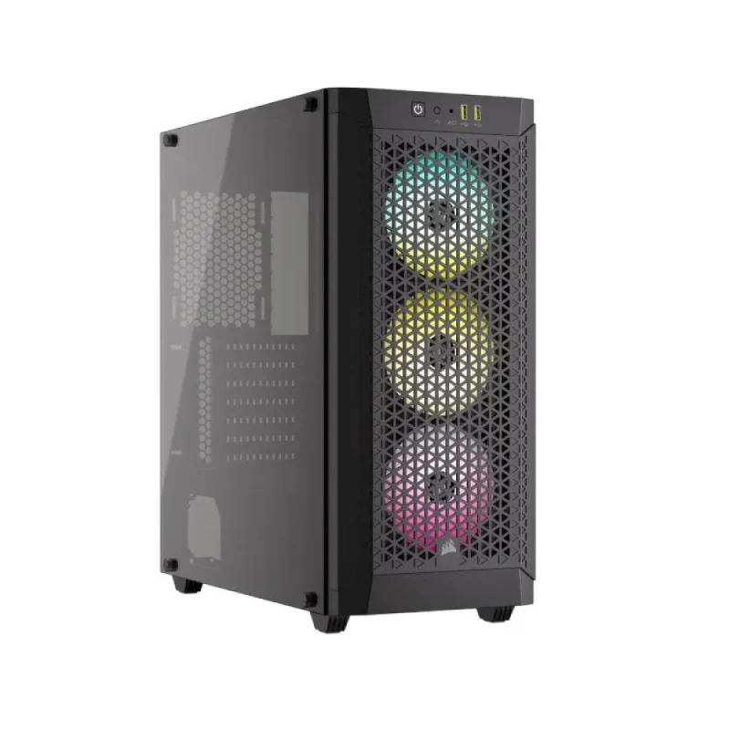 corsair 480t rgb mid tower atx case with tempered glass black