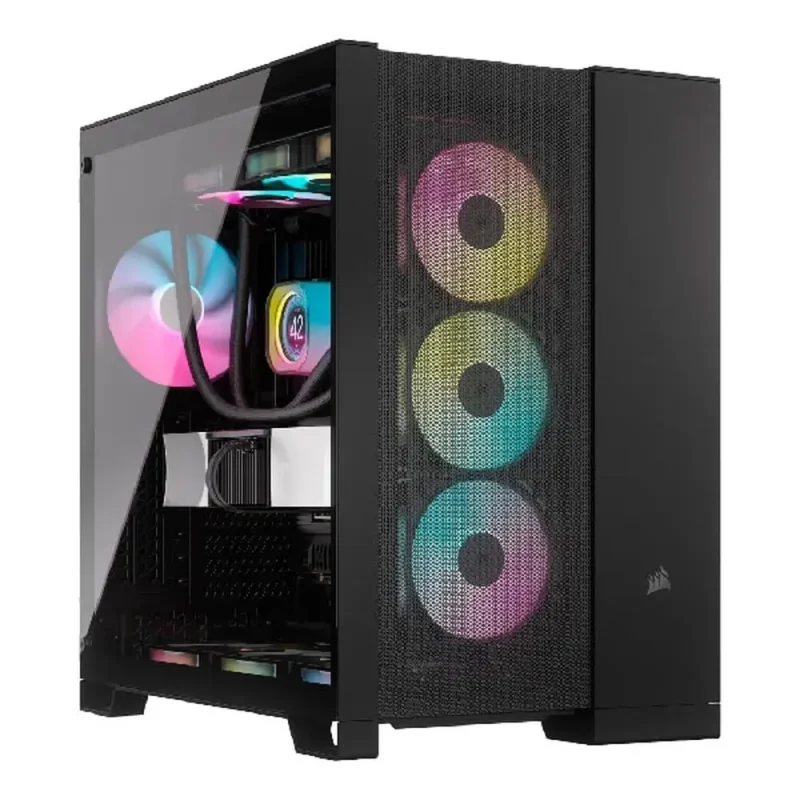 corsair 6500d eatx mid tower dual chamber airflow cabinet black