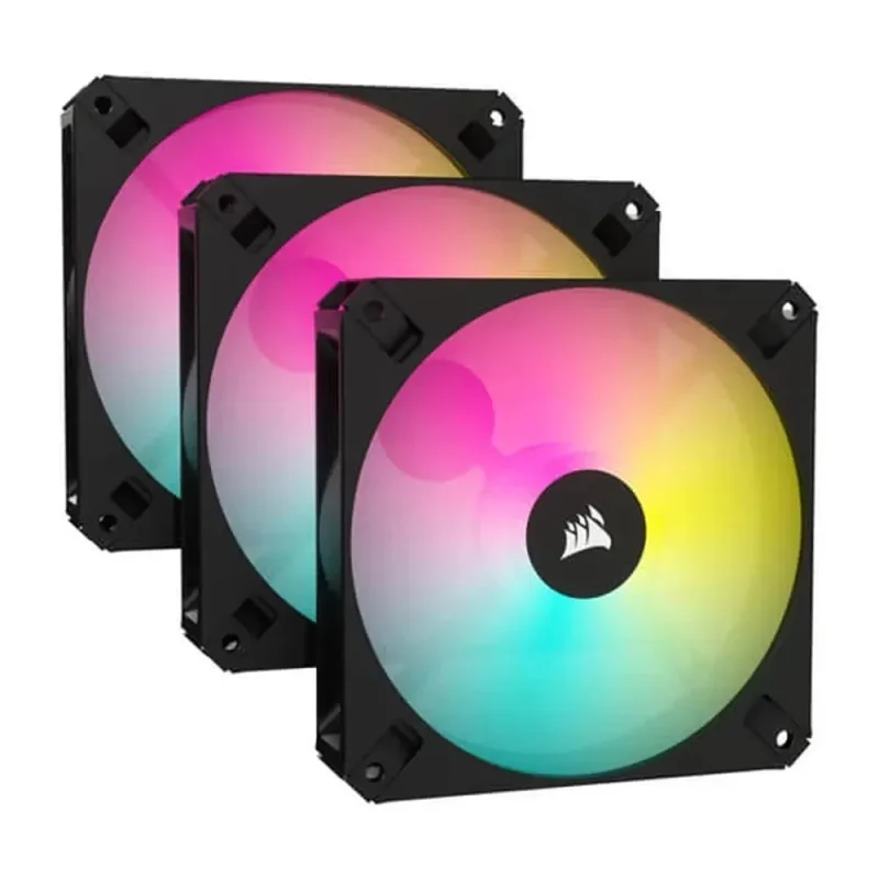 corsair ar120 rgb 120mm triple pack fans black