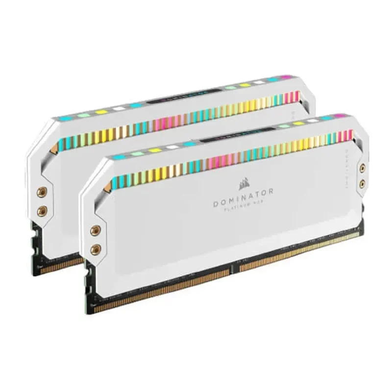 corsair dominator platinum rgb 32gb 6200mhz ddr5 white ram