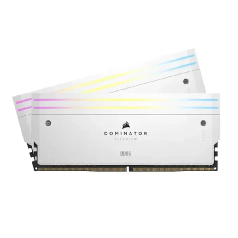 corsair dominator titanium 64gb ddr5 ram 6600mhz rgb white