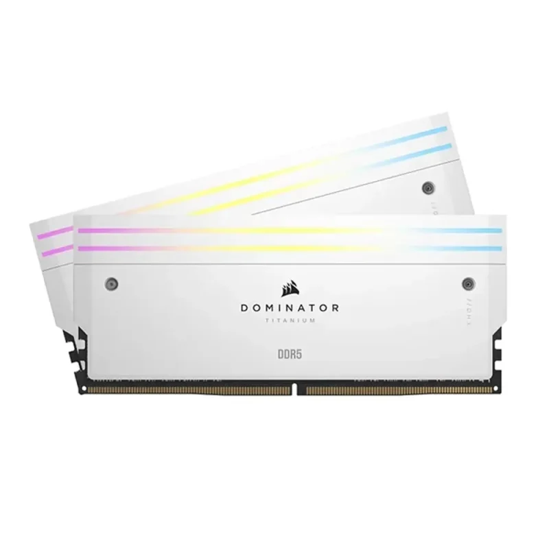 corsair dominator titanium rgb 64gb ddr5 6000mhz ram 32gb x 2 white