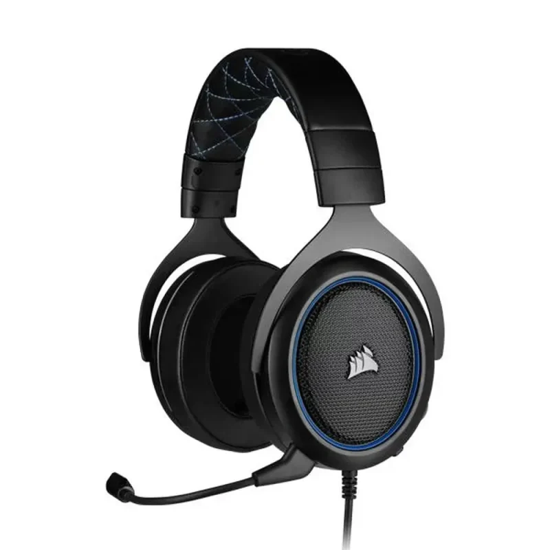 corsair hs50 pro gaming headset 3 5mm wired mic included blue pc mobile mac