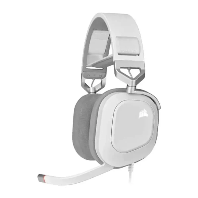 corsair hs80 rgb 7 1 surround gaming headset white usb for pc