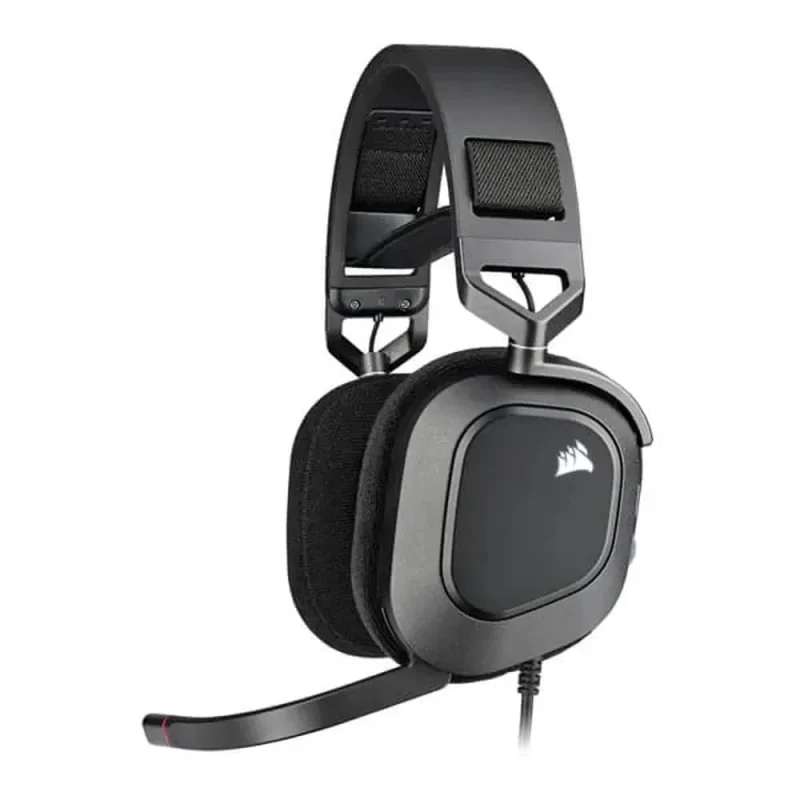 corsair hs80 rgb 7 1 surround gaming headset with mic black pc mobile ps compatible