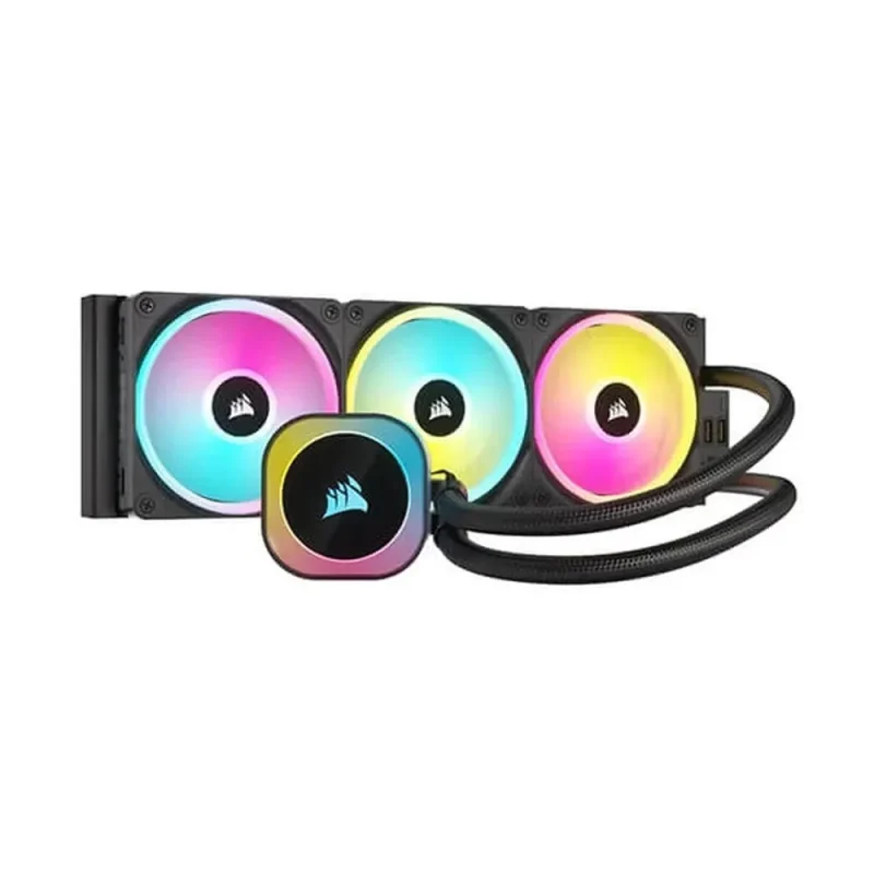 corsair icue h150i 360mm rgb liquid cooler black