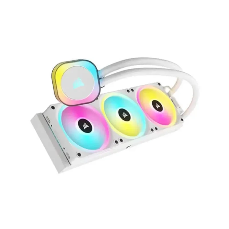 corsair icue h150i 360mm rgb liquid cooler white