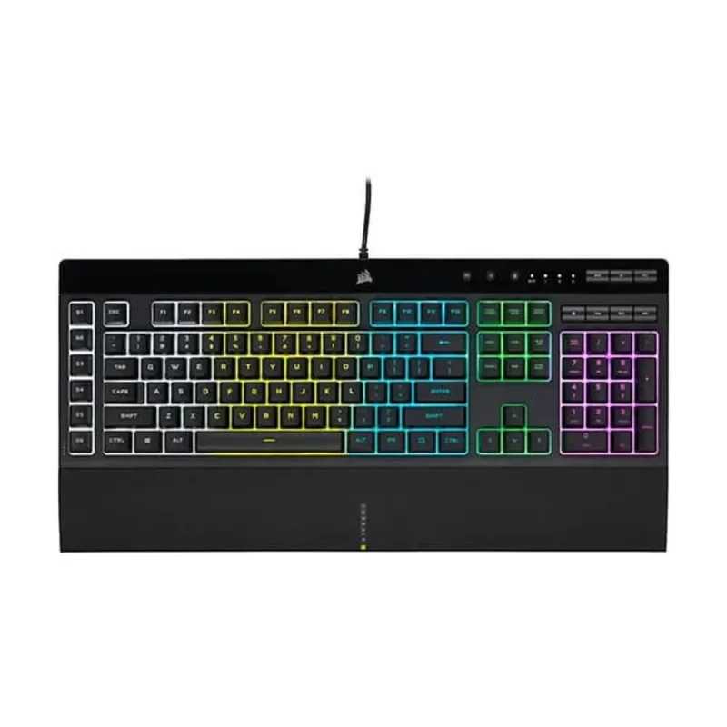 corsair k55 pro black full size wired gaming keyboard